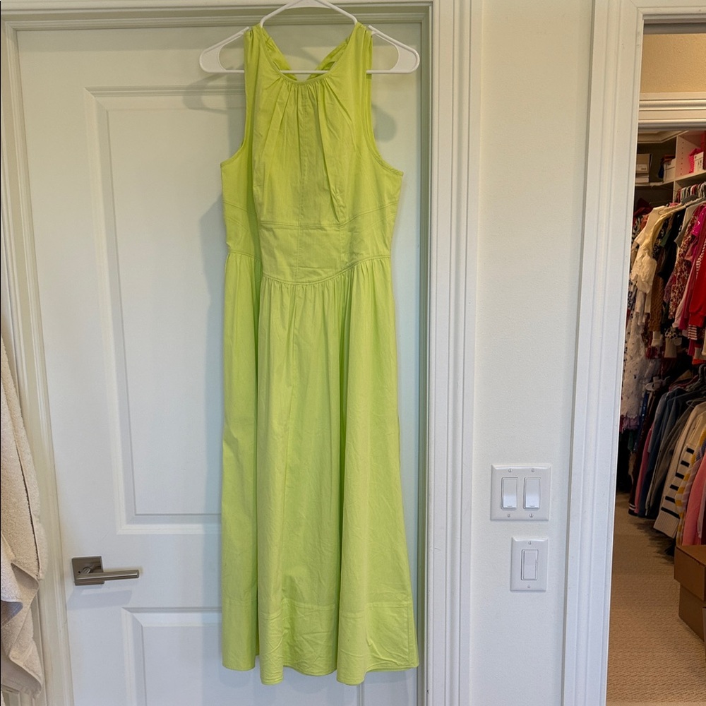 Cinq a Sept Lime Green Sleeveless Dress